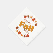 幸せな秋オールグリーティング秋のメープル離れの スタンダードカクテルナプキン (角)
