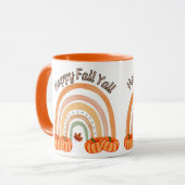幸せな秋オール:居心地の良い秋のカボチャと離れの マグカップ (正面左)