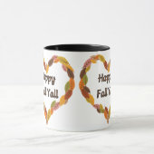 幸せな秋オール：居心地の良い秋のカボチャと離れの マグカップ (中央)