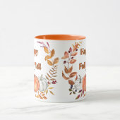 幸せな秋オール:居心地の良い秋のカボチャと離れの マグカップ (中央)