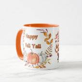 幸せな秋オール:居心地の良い秋のカボチャと離れの マグカップ (正面左)