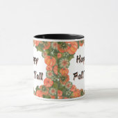 幸せな秋オール：居心地の良い秋のカボチャと離れの マグカップ (中央)