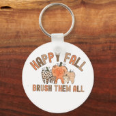 幸せな秋ブラシ彼らすべての歯科歯科歯科用歯歯 キーホルダー (正面)