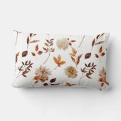 幸せな秋装飾フローラと金ゴールド文字 ランバークッション (裏面)