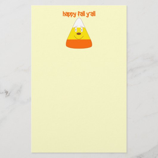 幸せな秋静止したキャンデートウモロコシ 便箋 (正面)