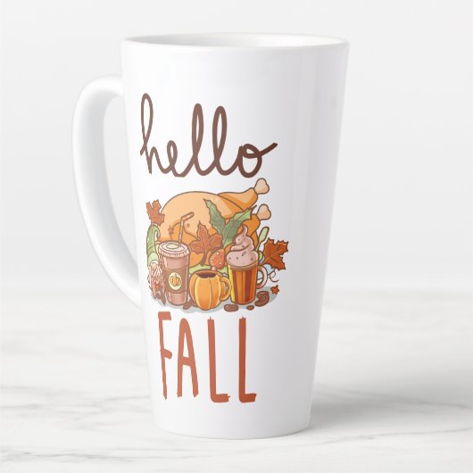 幸せな秋 カフェラテマグ (左アングル)