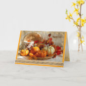 幸せな秋 カード (黄色い花)