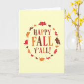 幸せな秋 カード (黄色い花)