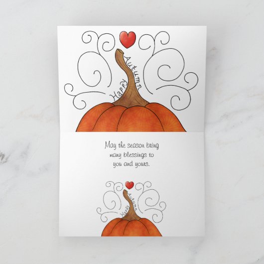 幸せな秋 シーズンカード (内部)