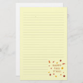 幸せな秋。 落ちる葉は静止した並べました 便箋 (正面/裏面)