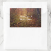 幸せな秋 長方形シール (バッグ)