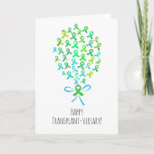 幸せな移植カスタム記念日を折り返し ノートカード (正面)