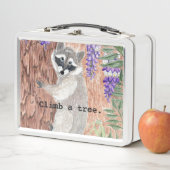 幸せな空のアライグマ メタルランチボックス (インサイチュ)