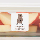 幸せな笑顔かわいいクッカアニメパーソナライズされた ラベル (貼付)