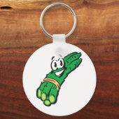 幸せな笑顔のアスパラガス キーホルダー (正面)