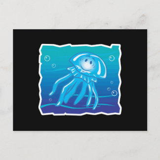 幸せな笑顔のクラゲ ポストカード