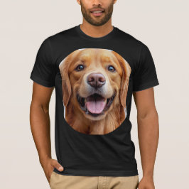 幸せな笑顔のゴールデンレトリバー Tシャツ
