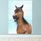 幸せな笑顔のバイヤー馬 キャンバスプリント (インサイチュ (ウッドフロア))