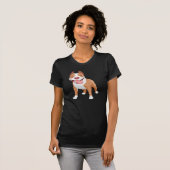 幸せな笑顔のピットブル Tシャツ (正面フル)