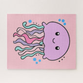 幸せな笑顔のベビークラゲの泡。 ジグソーパズル (横)