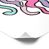 幸せな笑顔のベビークラゲの泡。 フォトプリント            (角)