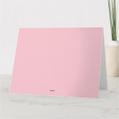 幸せな笑顔のベビーシャークの泡。 サンキューカード (裏面)