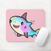 幸せな笑顔のベビーシャークの泡。 マウスパッド (マウス)
