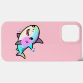 幸せな笑顔のベビーシャークの泡。 Case-Mate iPhoneケース (裏面 (横))