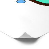 幸せな笑顔のベビーヒトデの泡。 ポスター (角)