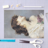 幸せな笑顔の若い女性(byジョバンニ・ボルディーニ) 薄葉紙 (クラフト)