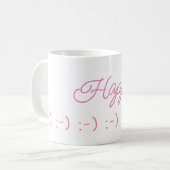 幸せな笑顔 コーヒーマグカップ (正面左)