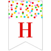 幸せな第1誕生日の旗の虹の紙吹雪 バンティングフラッグ (第1の旗)