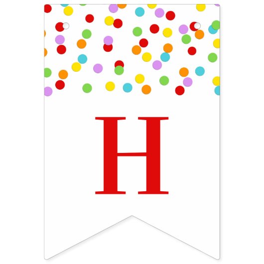 幸せな第1誕生日の旗の虹の紙吹雪 バンティングフラッグ (第1の旗)