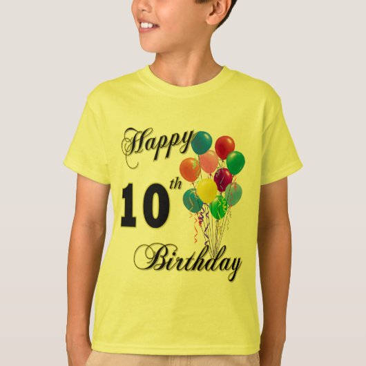 幸せな第10誕生日のTシャツ Tシャツ (正面)