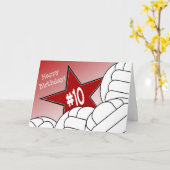 幸せな第10誕生日、バレーボールの星! カード (黄色い花)