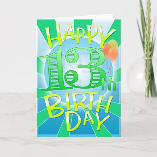 幸せな第13誕生日 カード (正面)