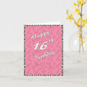 幸せな第16誕生日 カード (黄色い花)