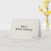 幸せな第1。 結婚記念日 カード (黄色い花)