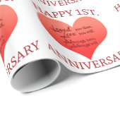 幸せな第1。 記念日 ラッピングペーパー (ロールコーナー)