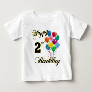 幸せな第2誕生日のワイシャツおよび誕生日の服装 ベビーTシャツ