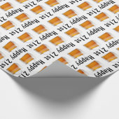 幸せな第21誕生日|のビールのジョッキ ラッピングペーパー (角)