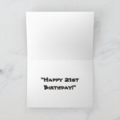 "幸せな第21誕生日! " カード (内部)