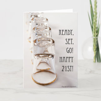 幸せな第21誕生日 カード