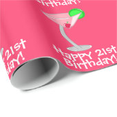 幸せな第21誕生日! 全世界的な包装紙 ラッピングペーパー (ロールコーナー)
