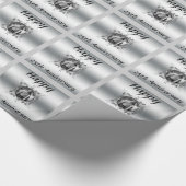 幸せな第25記念日のパーソナライズな写真 ラッピングペーパー (角)