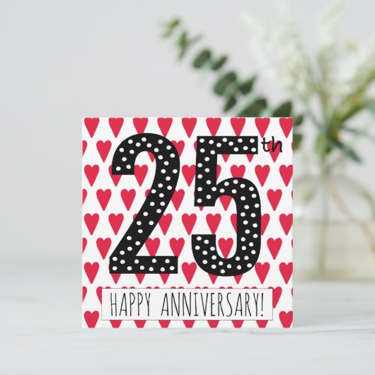 幸せな第25記念日! -挨拶状 サンキューカード (スタンド正面)