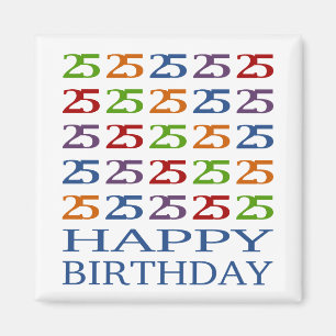 幸せな第25誕生日! マグネット