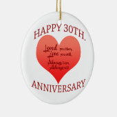 幸せな第30記念日 セラミックオーナメント (右)