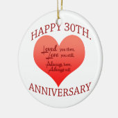 幸せな第30記念日 セラミックオーナメント (左)