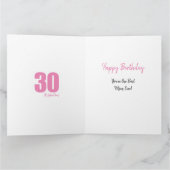 幸せな第30誕生日のお母さん30数写真のコラージュ カード (内部)